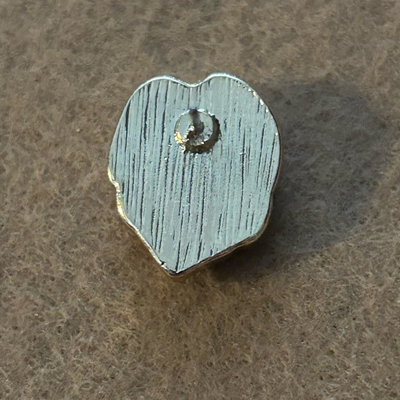 COPY - METAL DRUZY PALM LEAF POST, SILVER & GOLD TONE - Picture 7 of 16